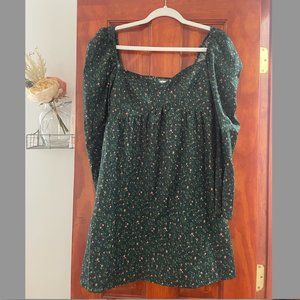 REFORMATION green floral mini dress